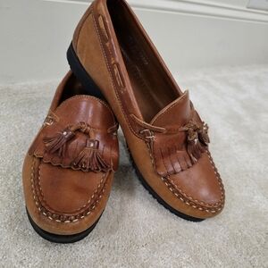 Allen Edmonds Brown Leather Fringe Loafers
